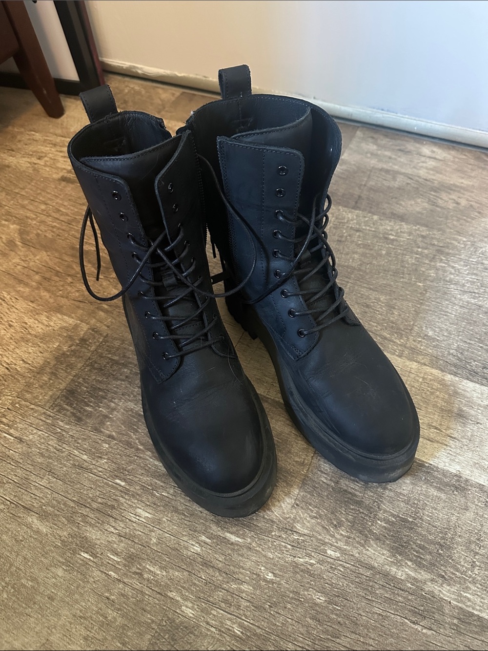 Thursday Boot Company Black Lace-Up Women's Combat Boots